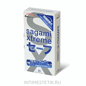 Sagami Xtreme Ultrasafe с двойным объемом смазки, 10 шт. Sagami Xtreme Ultrasafe с двойным объемом смазки, 10 шт.