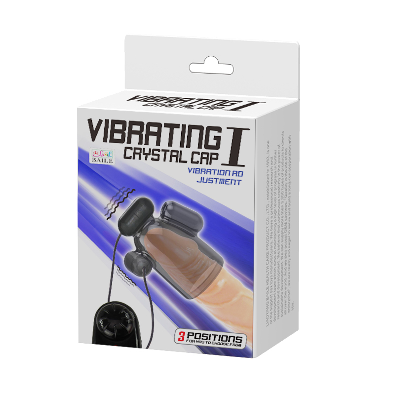 Тренажер мужской выносливости Pretty Love Crystal Cap с вибрацией - 1