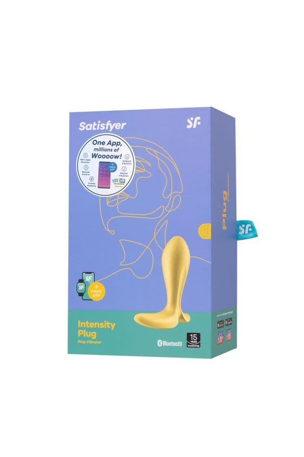 Satisfyer Intensity Plug - анальный плаг с приложением - Желтый Satisfyer Intensity Plug - анальный плаг с приложением - Желтый