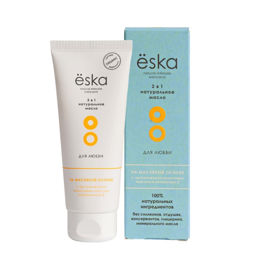 Смазка 2в1 (лубрикант + массажное масло) Ёska на масляной основе - 75 мл