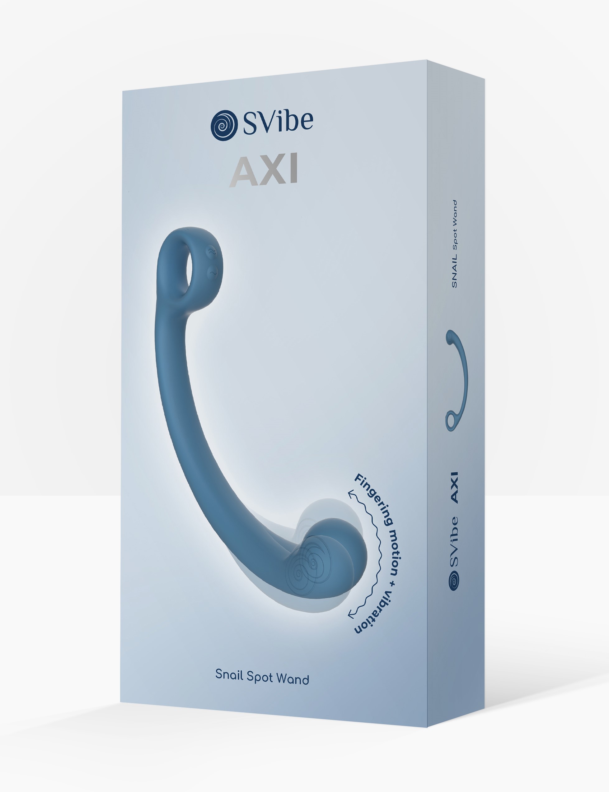SVibe Snail AXI Spot Wand - универсальный стимулятор с вибрацией и движением - Голубой