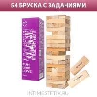Игра ДЖЕНГА (падающая башня) для взрослых Eromantica «Fun time love»