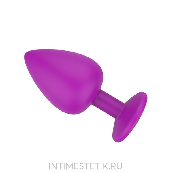 Силиконовая анальная пробка размер M - Фиолетовый
