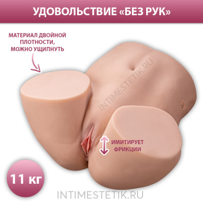 Мастурбатор большая попка XISE Ethel с функцией фрикций - МЯТАЯ