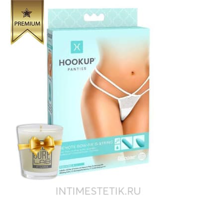 Hookup Panties Remote Bow-Tie G-String - Размер S-L Hookup Panties Remote Bow-Tie G-String - Размер S-L