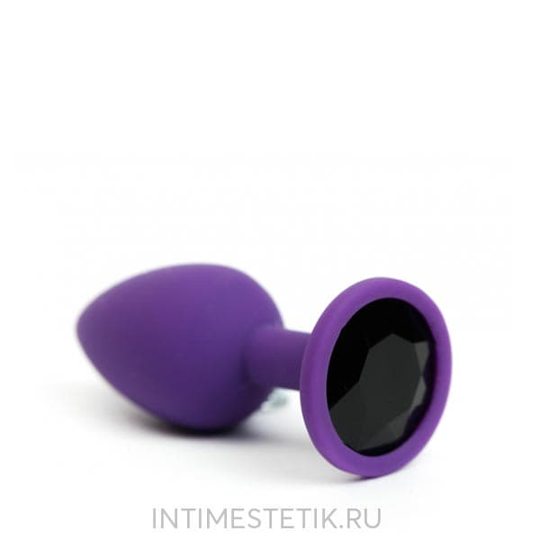 Силиконовая анальная пробка размер S - Фиолетовый