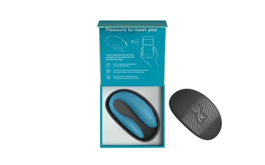 New! We-Vibe Sync Go - интерактивный вибратор для пар в кейсе для поездок - Морская волна New! We-Vibe Sync Go - интерактивный вибратор для пар в кейсе для поездок - Морская волна