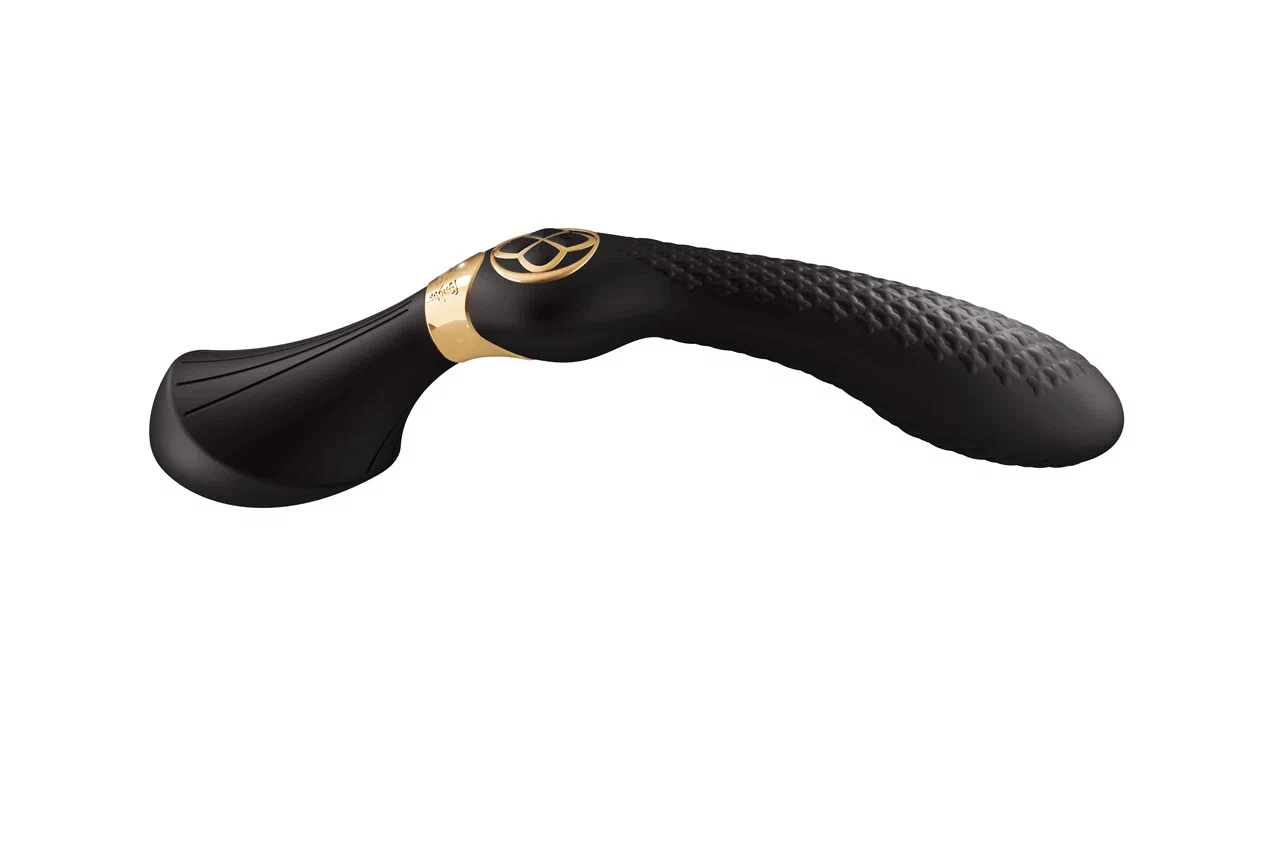 Гибкий массажер-ванд ZOA Shunga с мощным вибратором - Черный