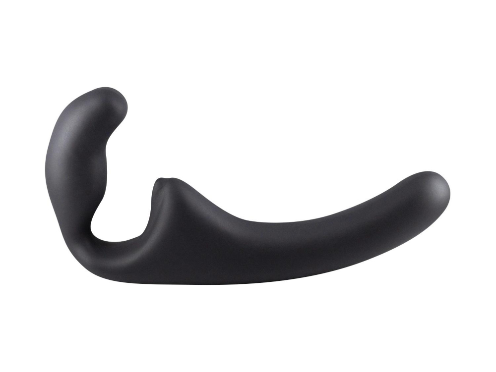 Безремневой страпон Natural Temptation с фиксацией (гнущийся) - Черный