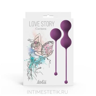 Набор вагинальных шариков CARMEN Love Story - фиолетовые Набор вагинальных шариков CARMEN Love Story - фиолетовые