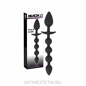 Анальная втулка с шариками Black Velvets