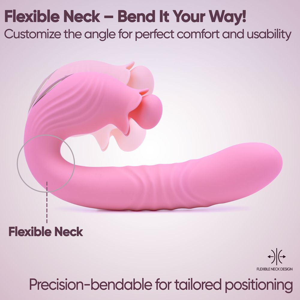 Selove Campanula - стимулятор 2 в 1 (массаж клитора и точки G) - Розовый