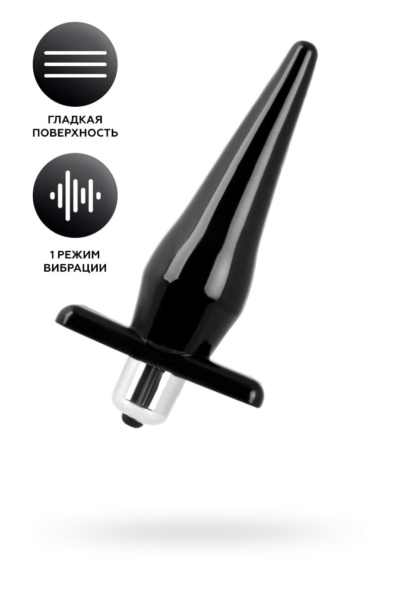 Анальная пробка BLACK & RED BY TOYFA с вибропулей - Черный Анальная пробка BLACK & RED BY TOYFA с вибропулей - Черный