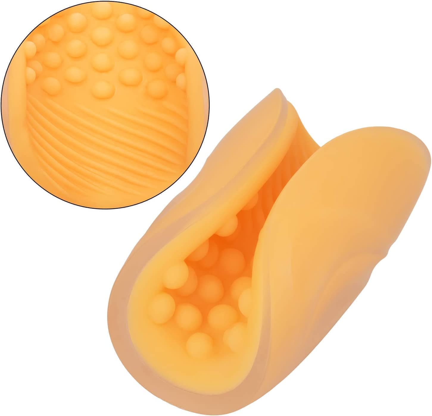 Рельефный массажер-мастурбатор THE GRIPPER - Желтый