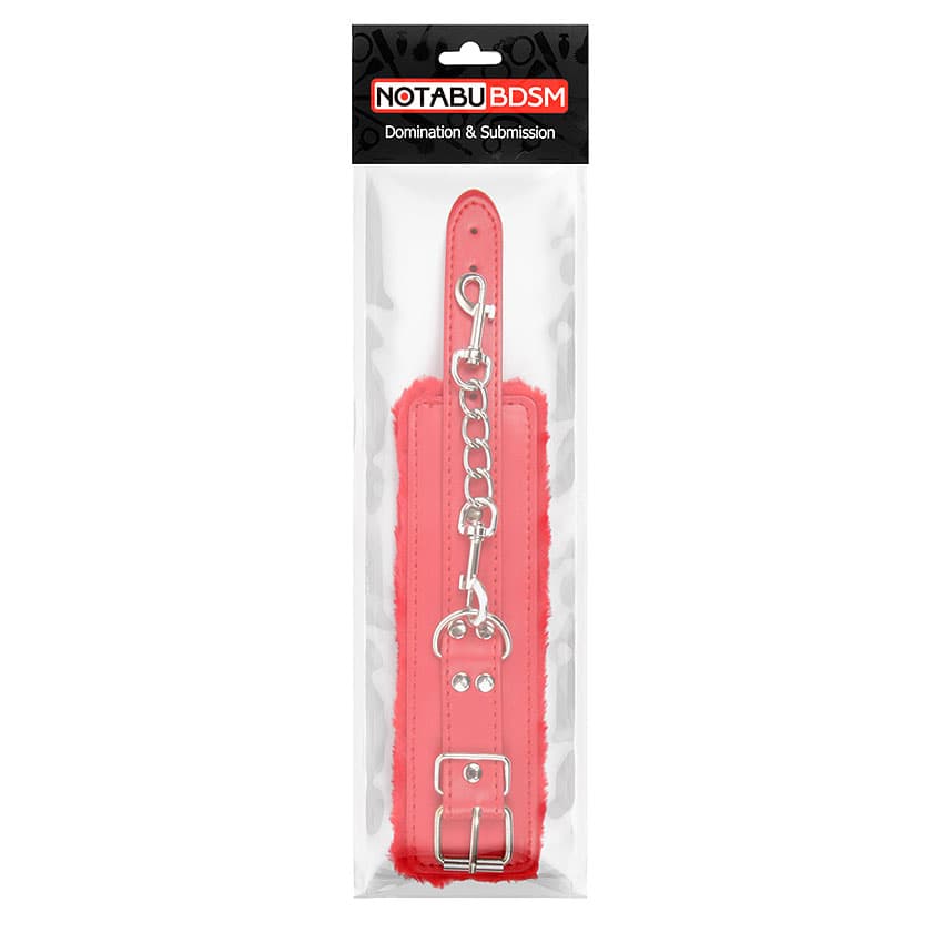 Наручники NOTABU с меховой подкладкой - Красный Наручники NOTABU с меховой подкладкой - Красный