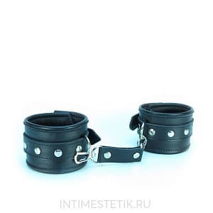 Наручники из гладкой кожи BDSM Арсенал Наручники из гладкой кожи BDSM Арсенал