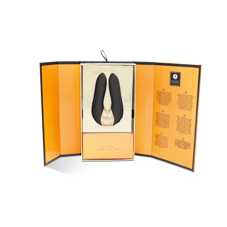 Гибкий вибромассажер AIKO Shunga для клитора - Черный