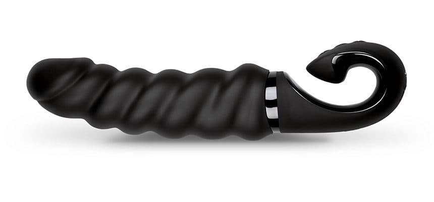 Вибратор Gjack 2 витой анатомической формы - Черный