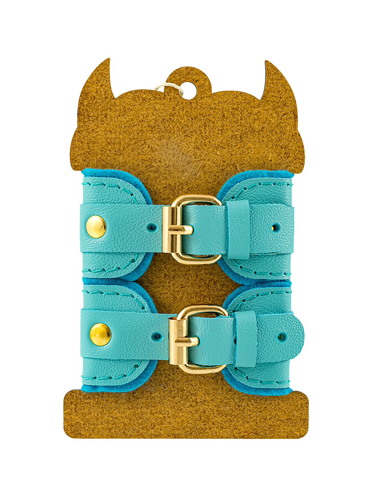 Наручники-браслеты Pecado BDSM «МИНИ» (натуральная кожа) - Голубой Наручники-браслеты Pecado BDSM «МИНИ» (натуральная кожа) - Голубой