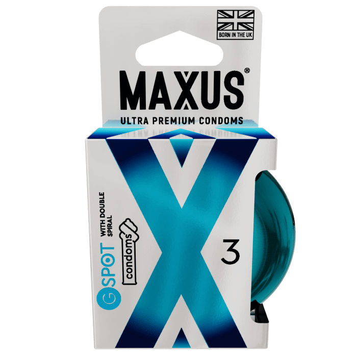 Презервативы со спиралевидной головкой MAXUS G spot + железный кейс - 3 шт. Презервативы со спиралевидной головкой MAXUS G spot + железный кейс - 3 шт.