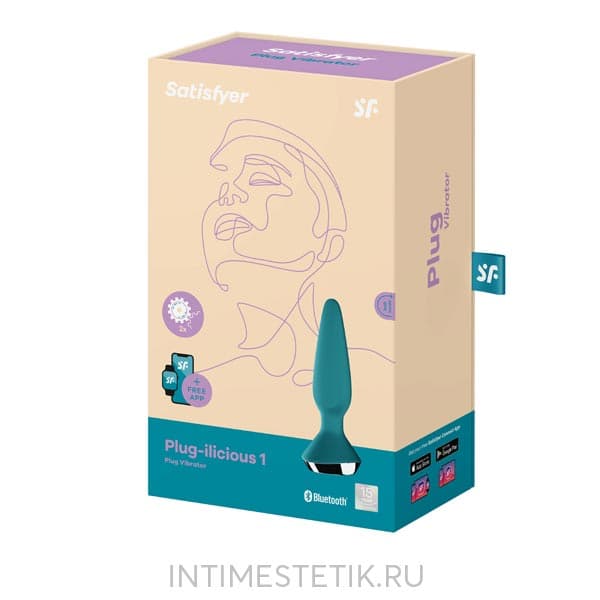 Satisfyer Plug Ilicious - анальная пробка с мобильным управлением - Бирюзовый Satisfyer Plug Ilicious - анальная пробка с мобильным управлением - Бирюзовый