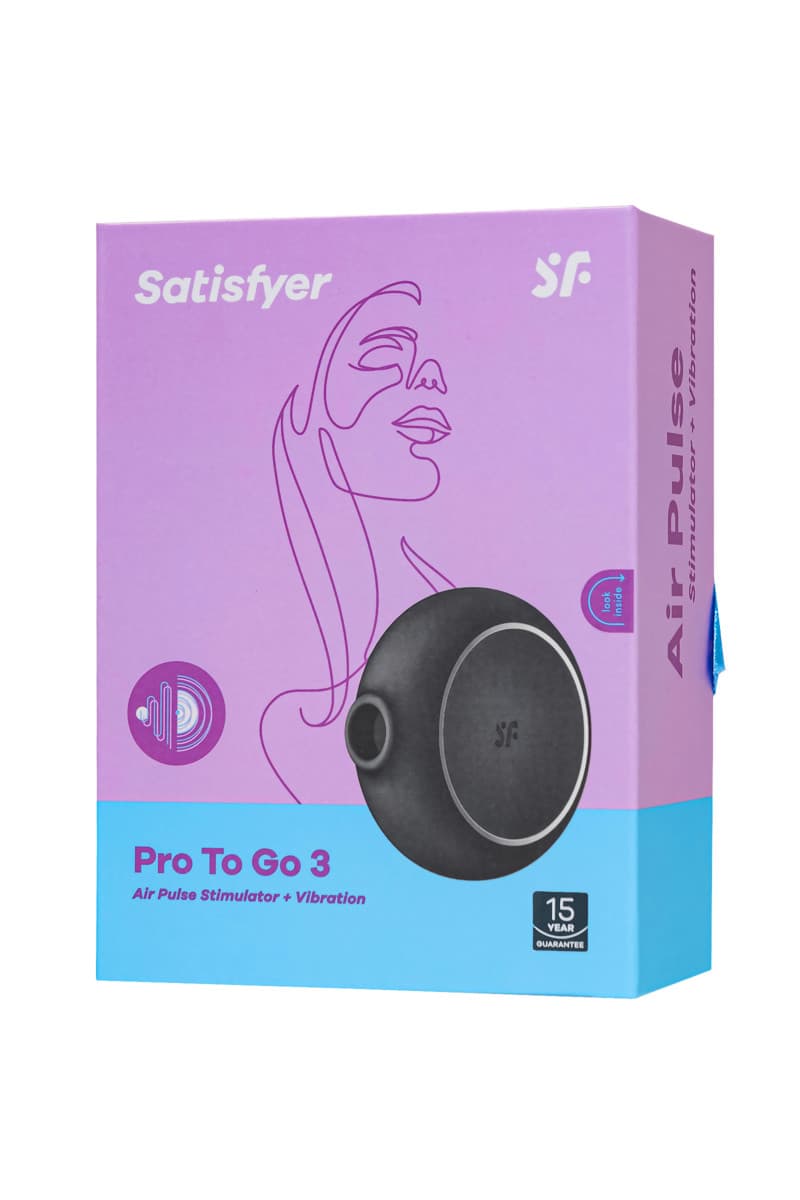Satisfyer Pro To Go 3 - вакуумный-стимулятор с вибрацией - Черный