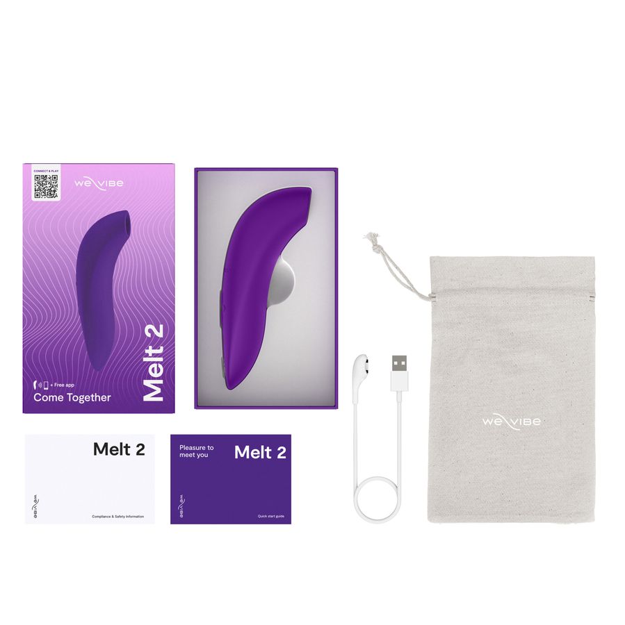 NEW! We-Vibe Melt 2 - вакуумный стимулятор с мобильным управлением - Фиолетовый NEW! We-Vibe Melt 2 - вакуумный стимулятор с мобильным управлением - Фиолетовый