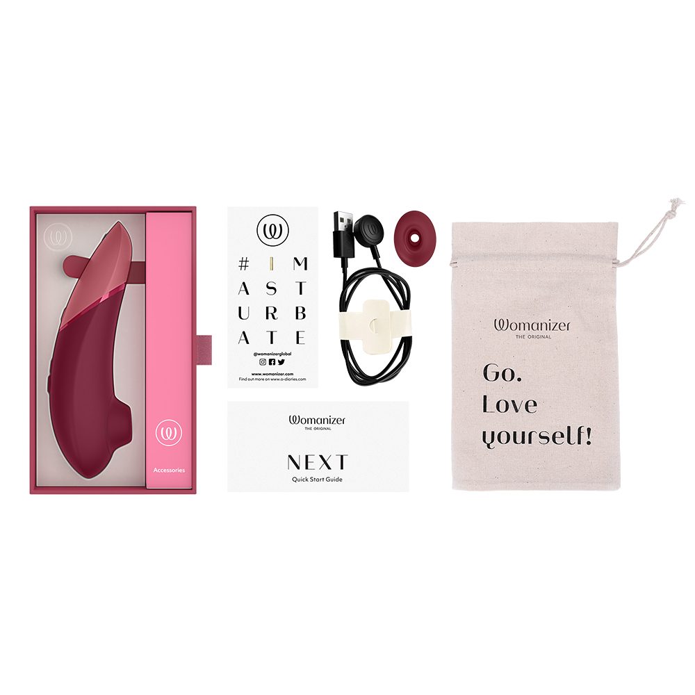 Womanizer Next - вакуумный стимулятор для женщин - Бордовый
