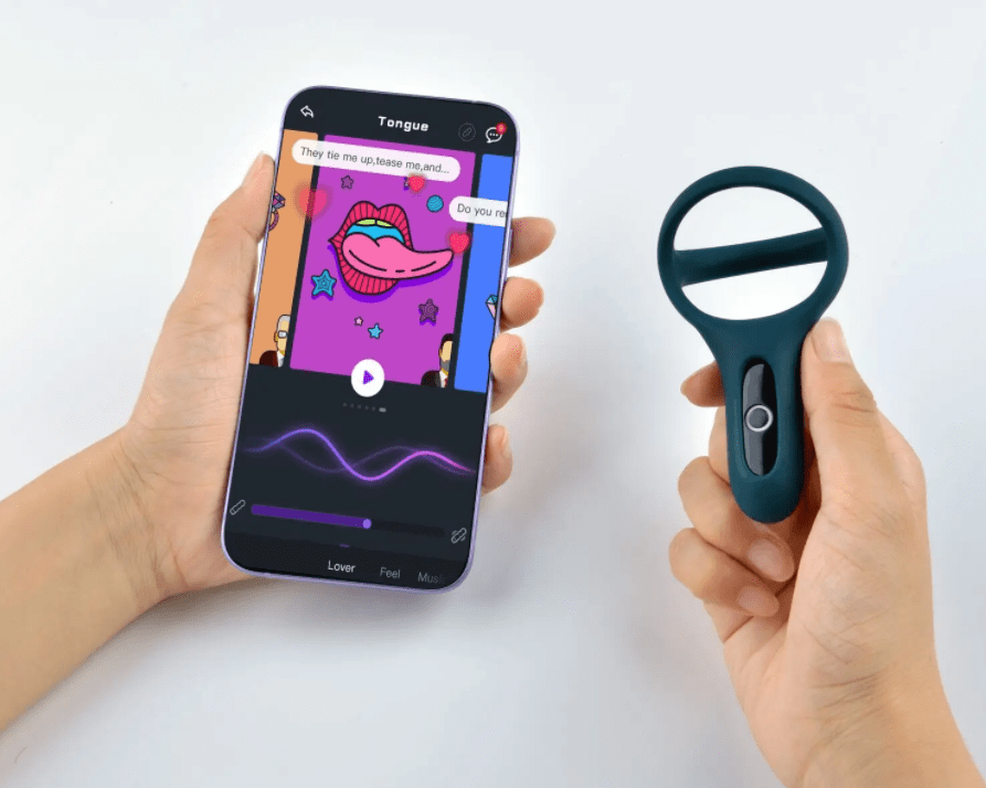 Magic Motion Rise - виброкольцо с мобильным управлением - Морская волна