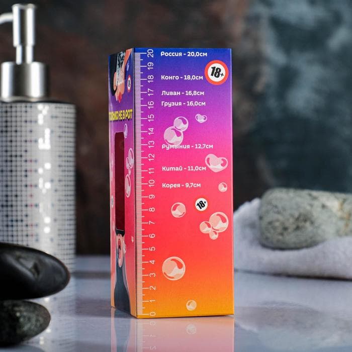 Мыло 18+ в виде пениса на присоске с блестками (цвет в ассортименте) - Розовый