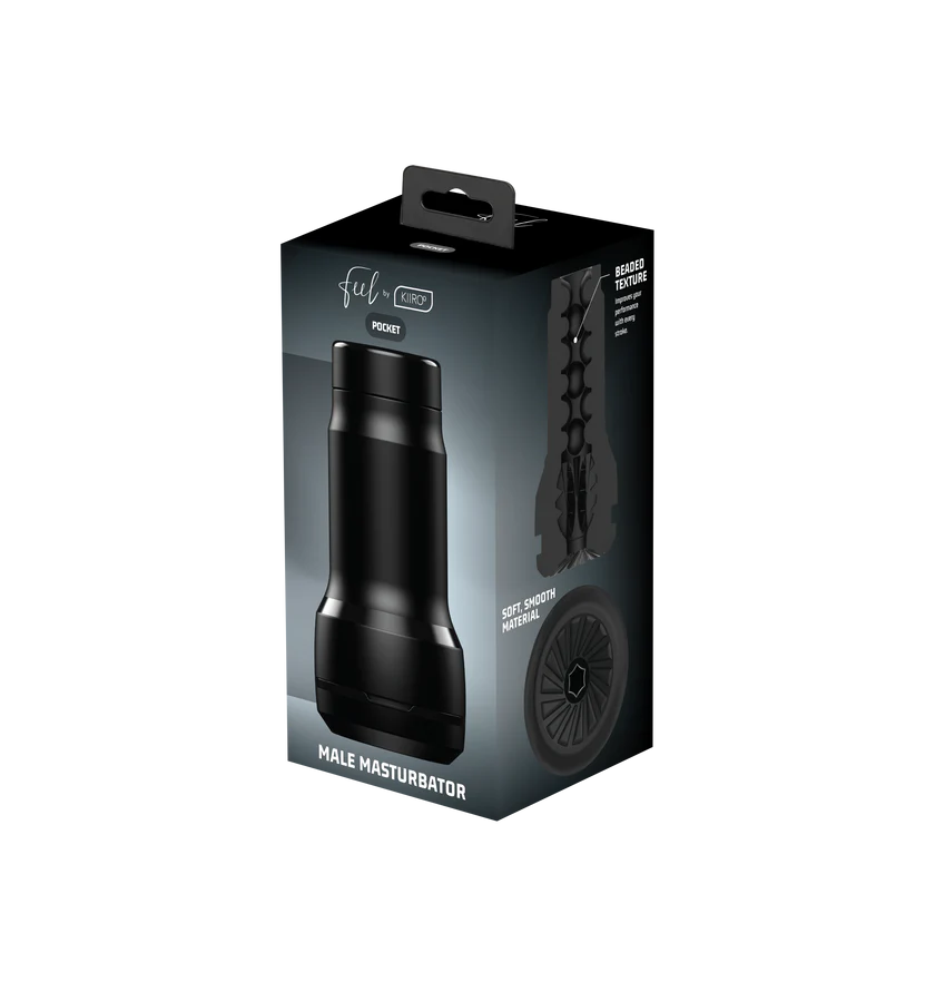 Компактный мастурбатор KIIROO Feel Pocket Stroker (тревел-версия) - Черный