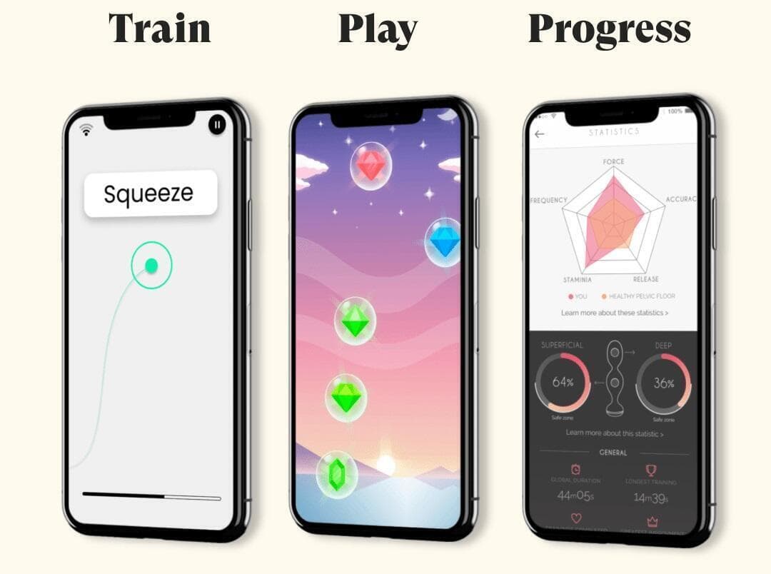 Perifit Kegel - компактный тренажер с мобильным приложением - Фисташковый Perifit Kegel - компактный тренажер с мобильным приложением - Фисташковый