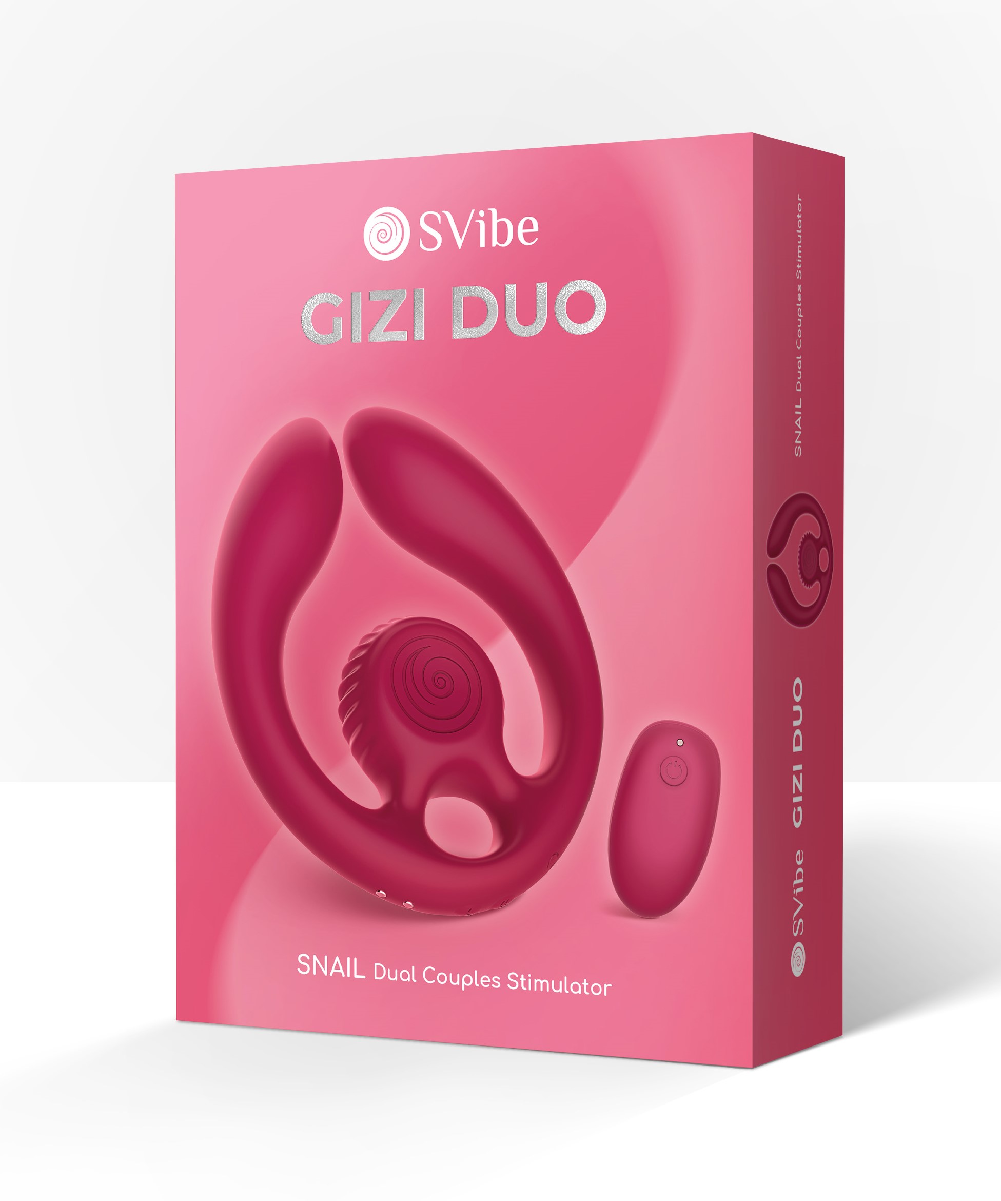 SVibe Snail GIZI Duo - парный вибромассажер с тремя моторами - Винный