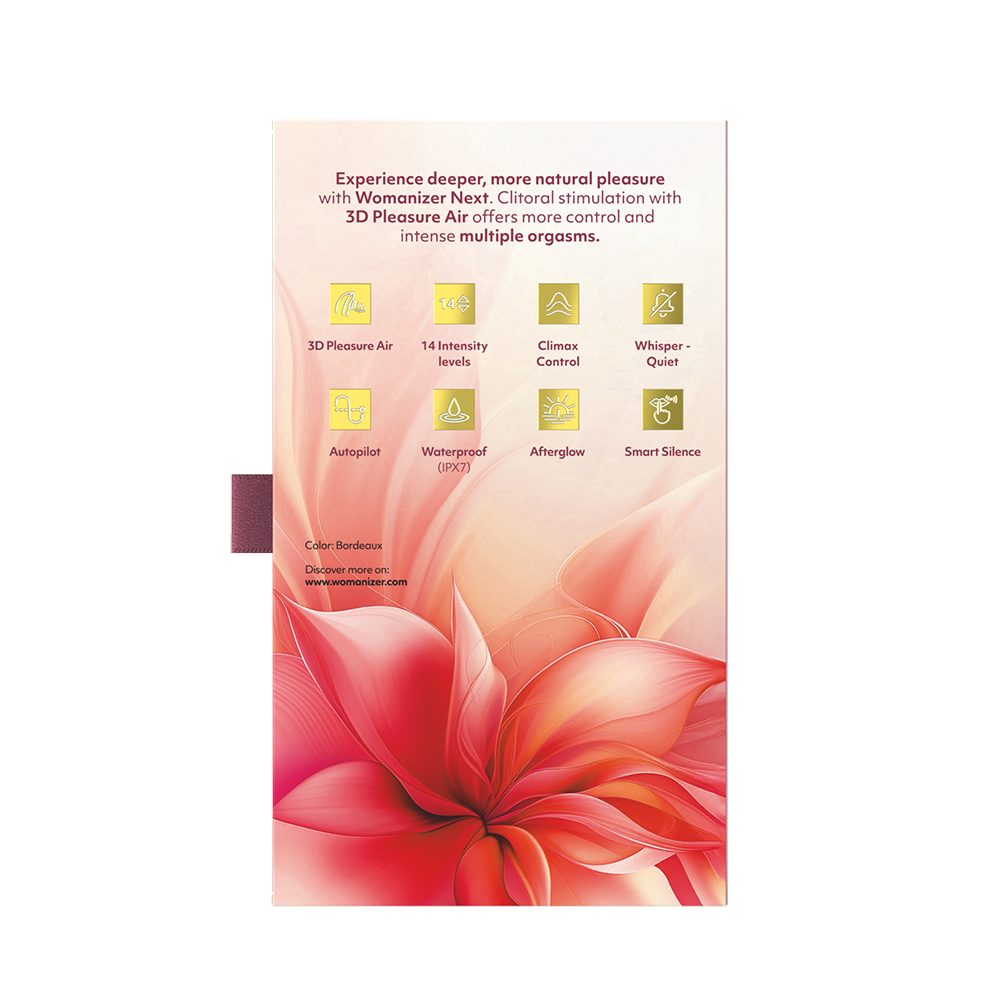 Womanizer Next - вакуумный стимулятор для женщин - Бордовый
