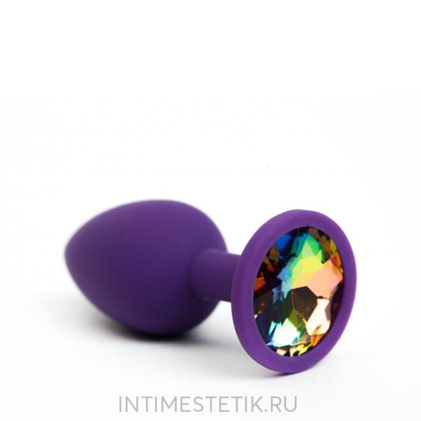 Силиконовая анальная пробка размер S - Фиолетовый
