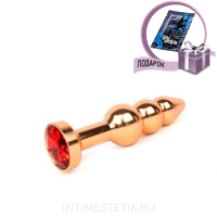 Тройная металлическая пробка с кристаллом