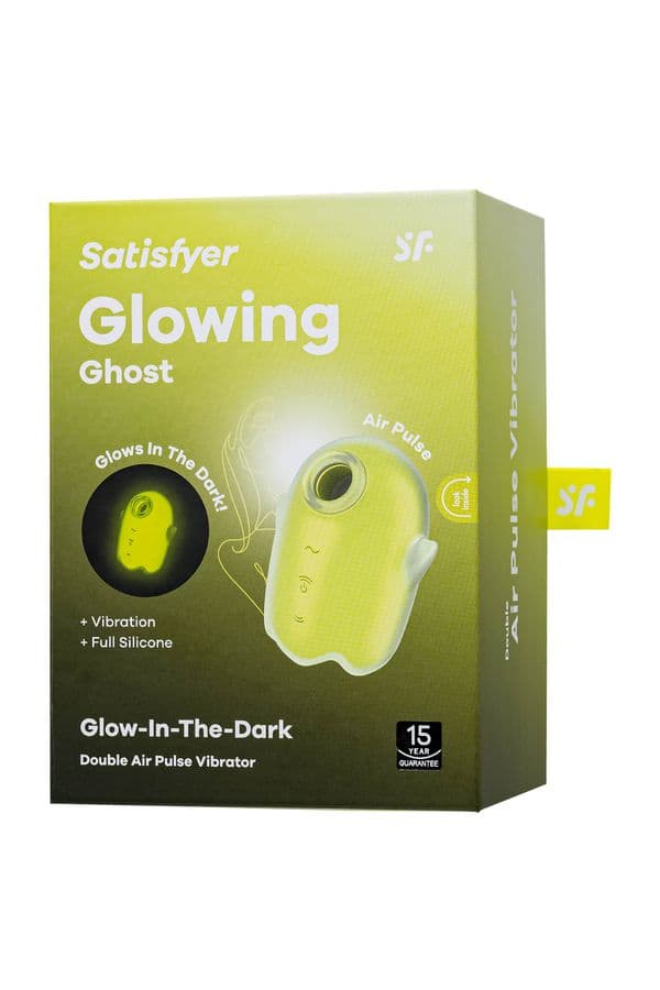 Satisfyer Glowing Ghost - вакуумный стимулятор с вибрацией - Желтенький