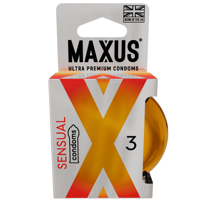 Презервативы анатомические MAXUS Sensual + железный кейс - 3 шт. Презервативы анатомические MAXUS Sensual + железный кейс - 3 шт.
