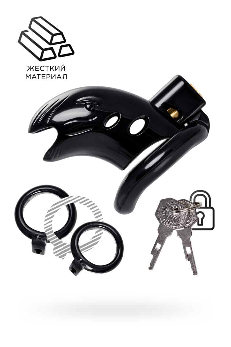 Мужской пояс верности BLACK&RED BY TOYFA пластиковый - Черный