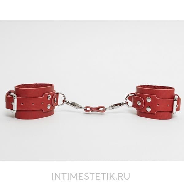 Набор BDSM96 (натуральная кожа) - красный  Набор BDSM96 (натуральная кожа) - красный