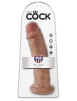 Большой фалломитатор King Cock 10 Cock Flesh для фистинга