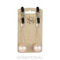 Зажимы для сосков Pearl Sitabella с крупными бусинами Зажимы для сосков Pearl Sitabella с крупными бусинами