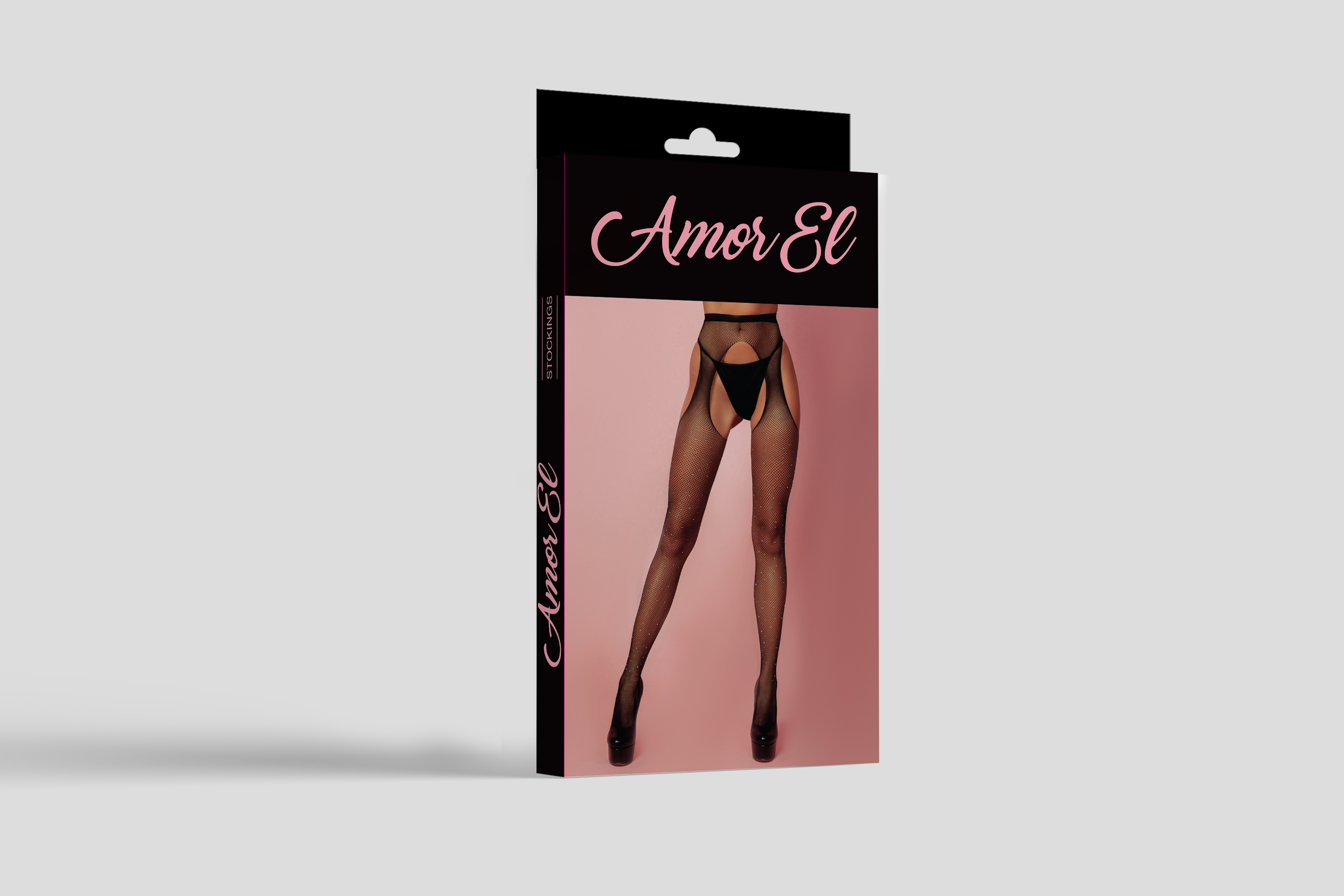 Чулки с поясом в стразах Amor El (One Size)