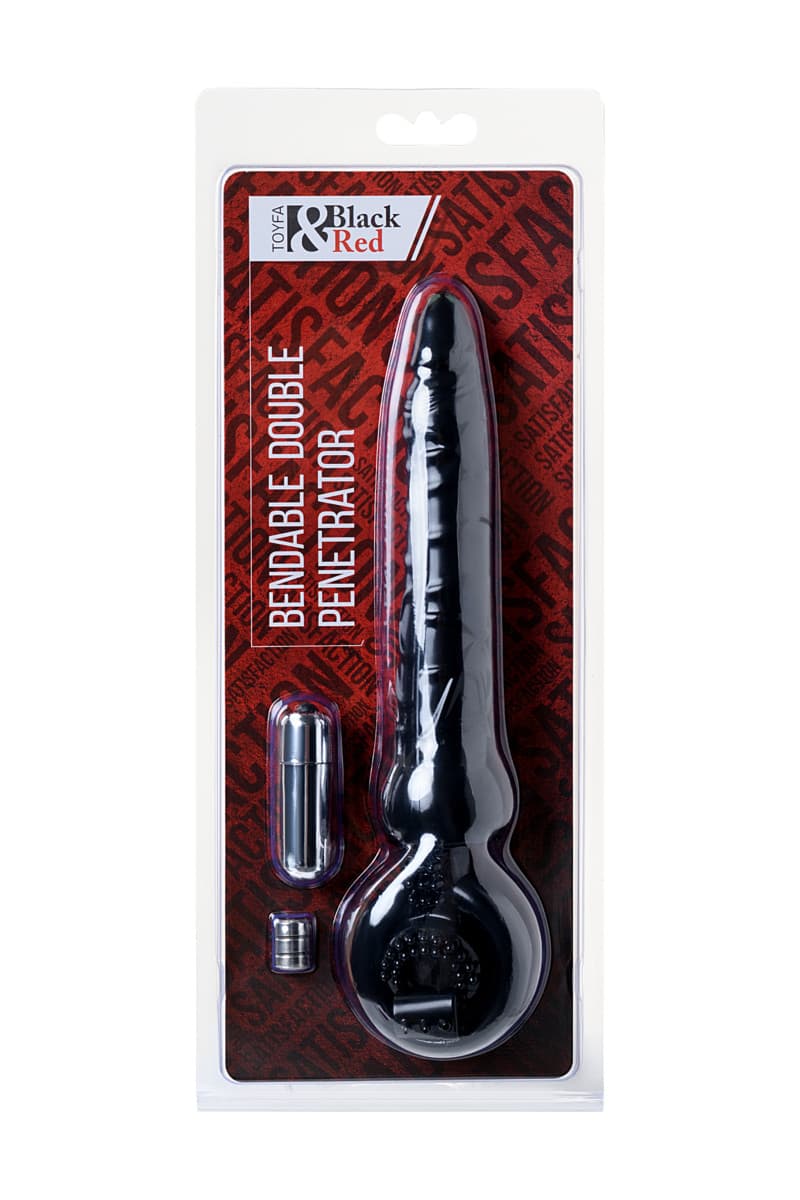 Реалистичная насадка для двойного проникновения BLACK&RED BY TOYFA - Черный Реалистичная насадка для двойного проникновения BLACK&RED BY TOYFA - Черный
