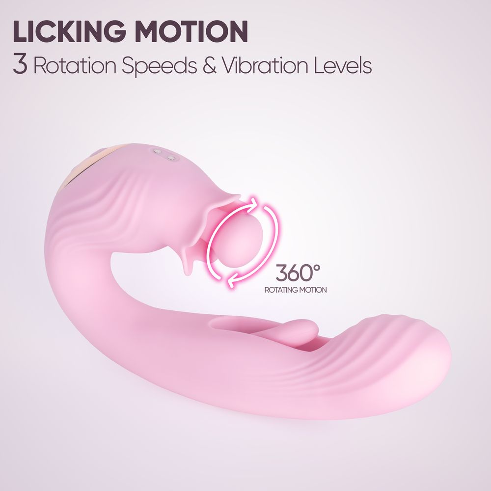 Selove BellFlower - стимулятор 2 в 1 (массаж клитора и точки G) - Розовый