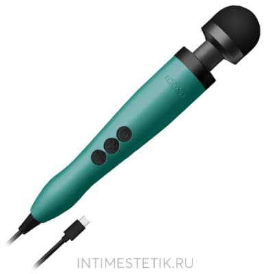 Doxy 3 c кабелем Type-C - компактный массажер-ванд - Морская волна Doxy 3 c кабелем Type-C - компактный массажер-ванд - Морская волна