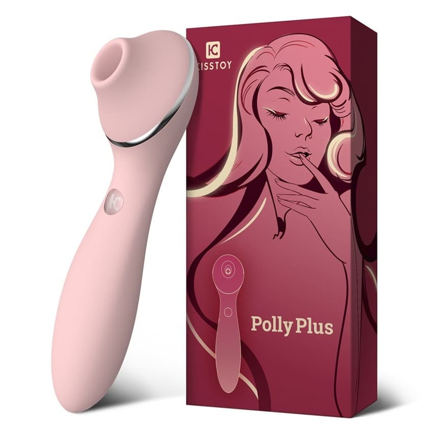 Стимулятор 2в1: вибратор + вакуумный стимулятор Polly Plus KISTOY с нагревом - Нежно-розовый Стимулятор 2в1: вибратор + вакуумный стимулятор Polly Plus KISTOY с нагревом - Нежно-розовый