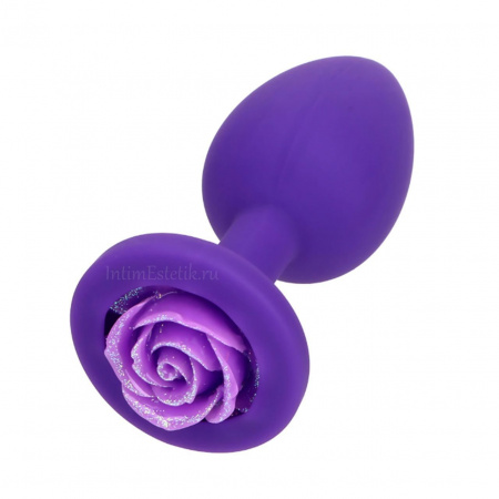 Маленькая силиконовая пробка с розой Маленькая силиконовая пробка с розой