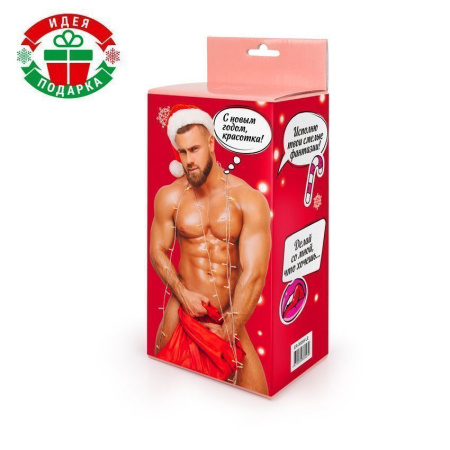 Фаллоимитатор EROWOMAN НОВОГОДНИЙ (L 14 см D 3,5 см)