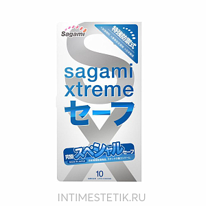 Sagami Xtreme Ultrasafe с двойным объемом смазки, 10 шт. Sagami Xtreme Ultrasafe с двойным объемом смазки, 10 шт.